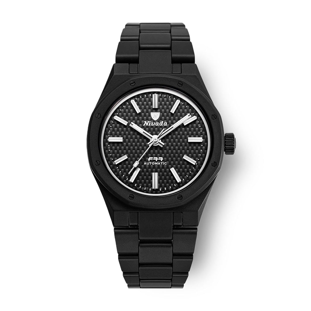 Nivada Grenchen F77 Black Ceramic Automatic – 68004A77 – Little