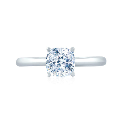 A.Jaffe 14k White Gold Solitaire Diamond Semi-Mount Engagement Ring – ME2001Q/207