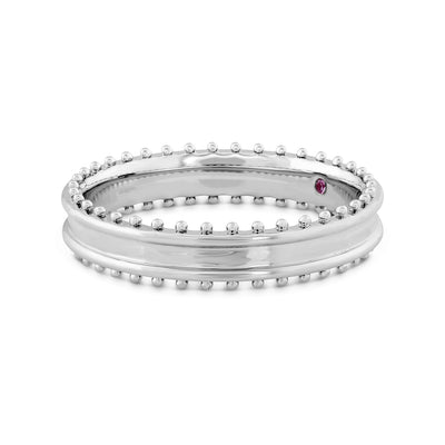 Hearts on Fire 18k White Gold Straight Diamond Wedding Band – HP-HBA75778W-Z65
