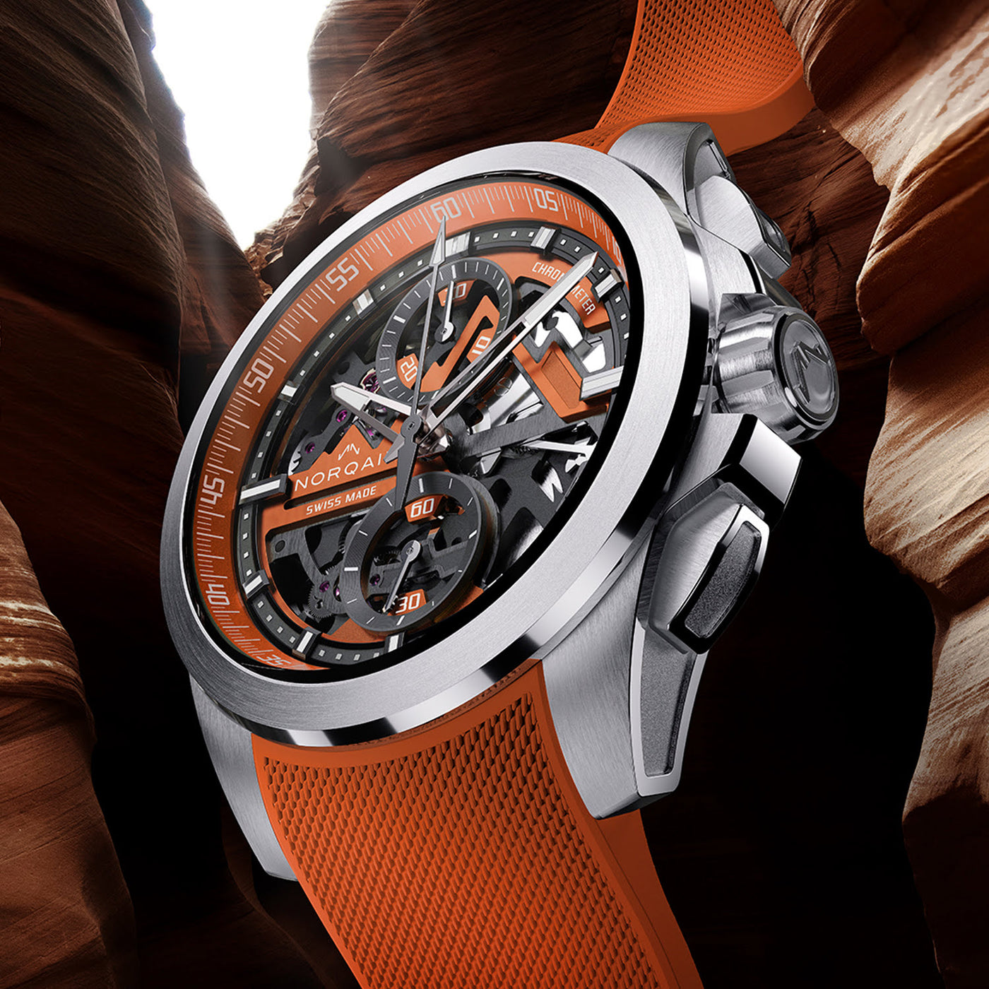 NORQAIN Independence Chrono Orange Automatic – N3200.40S01.O01.R01