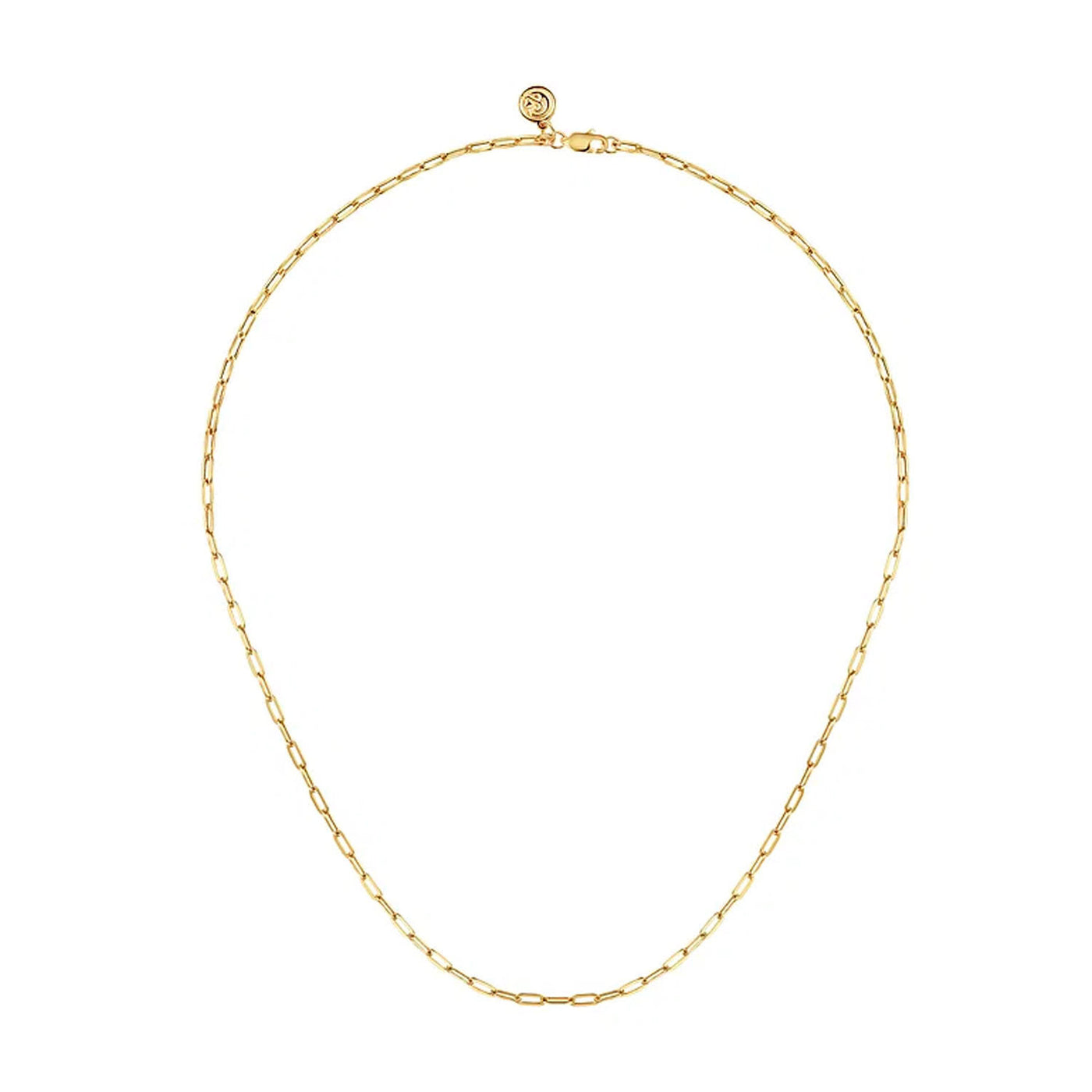 Gabriel & Co. 14k Yellow Gold Paperclip Necklace – NK6768H-17Y4JJJ