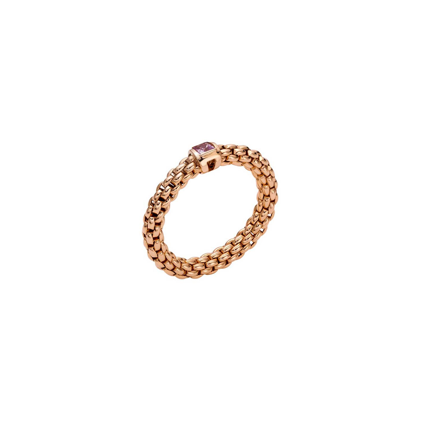Fope 18k Rose Gold with Pink Sapphire Souls Flex'It Fashion Ring – 09E08AX-B3-R-XRX-00L
