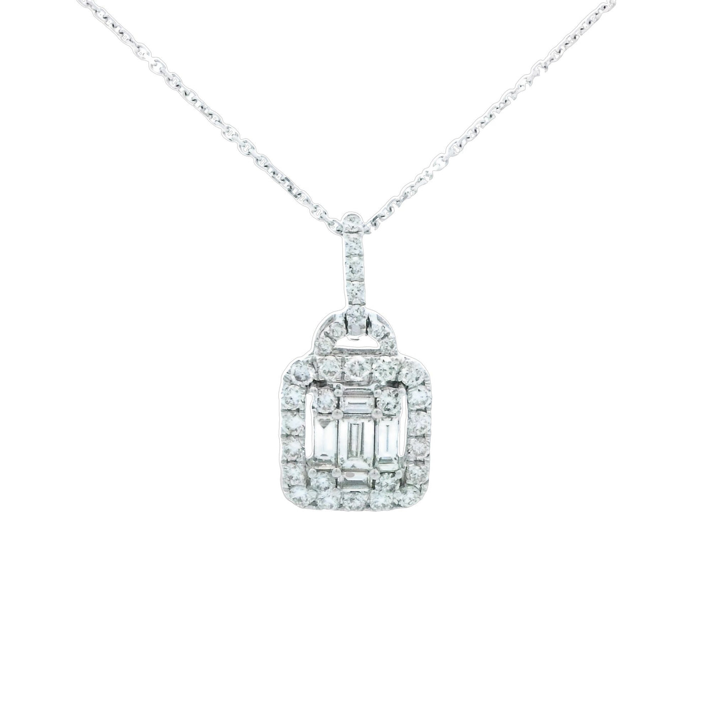 Heera Moti 14k White Gold Drop Diamond Necklace – SDF1074_MD-312
