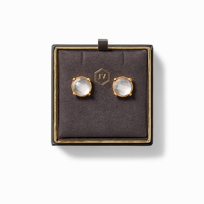 Julie Vos 24k Gold Plate Honey Round Stud Earrings – ER576GIRC00