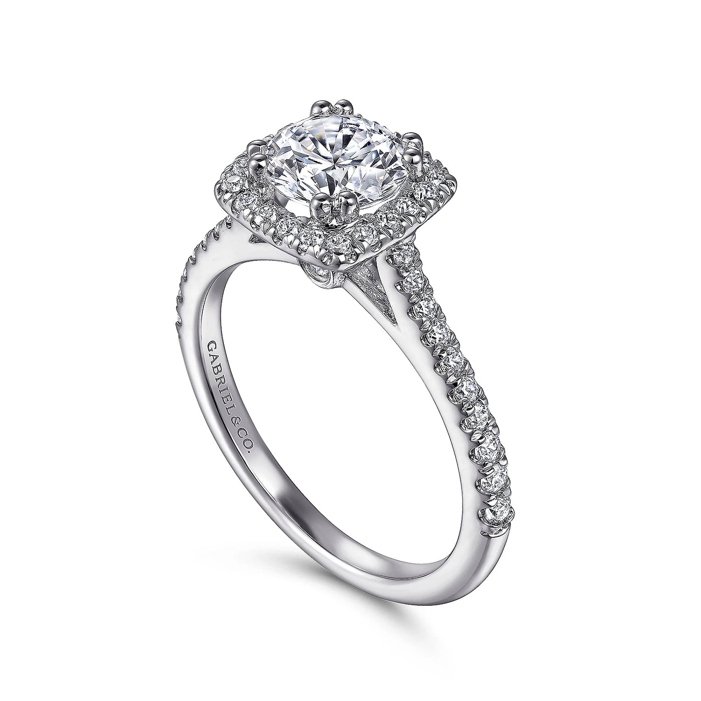 Gabriel & Co. 14k White Gold Halo Diamond Semi-Mount Engagement Ring – ER8152W44JJ.CSCZ