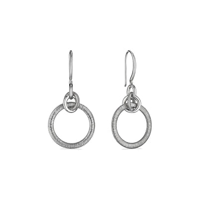 Judith Ripka Creations Sterling Silver Circle Drop Earrings – JESS0309-SLV