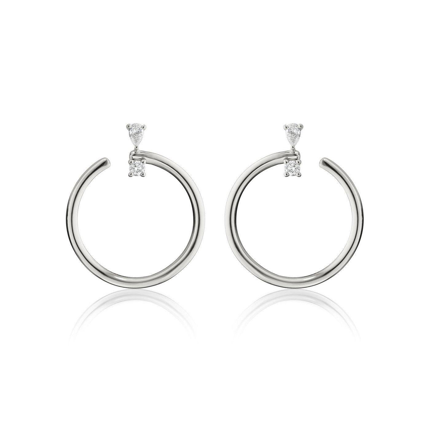 Monica Rich Kosann Sterling Silver Circle Stud Earrings – 45061