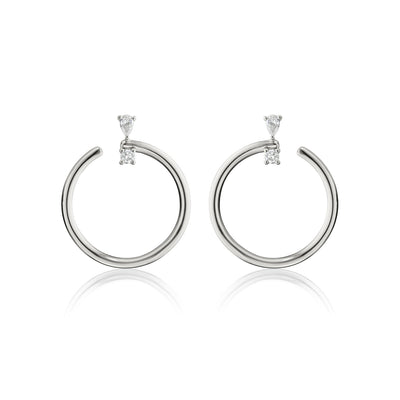 Monica Rich Kosann Sterling Silver Circle Stud Earrings – 45061