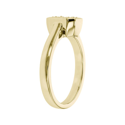 Allison Kaufman 14k Yellow Gold Straight Diamond and Diamonds Engagement Ring – D5968_Y
