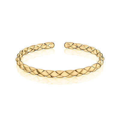 A.Jaffe 14k Yellow Gold Classic Quilted Bangle Bracelet – BN3366