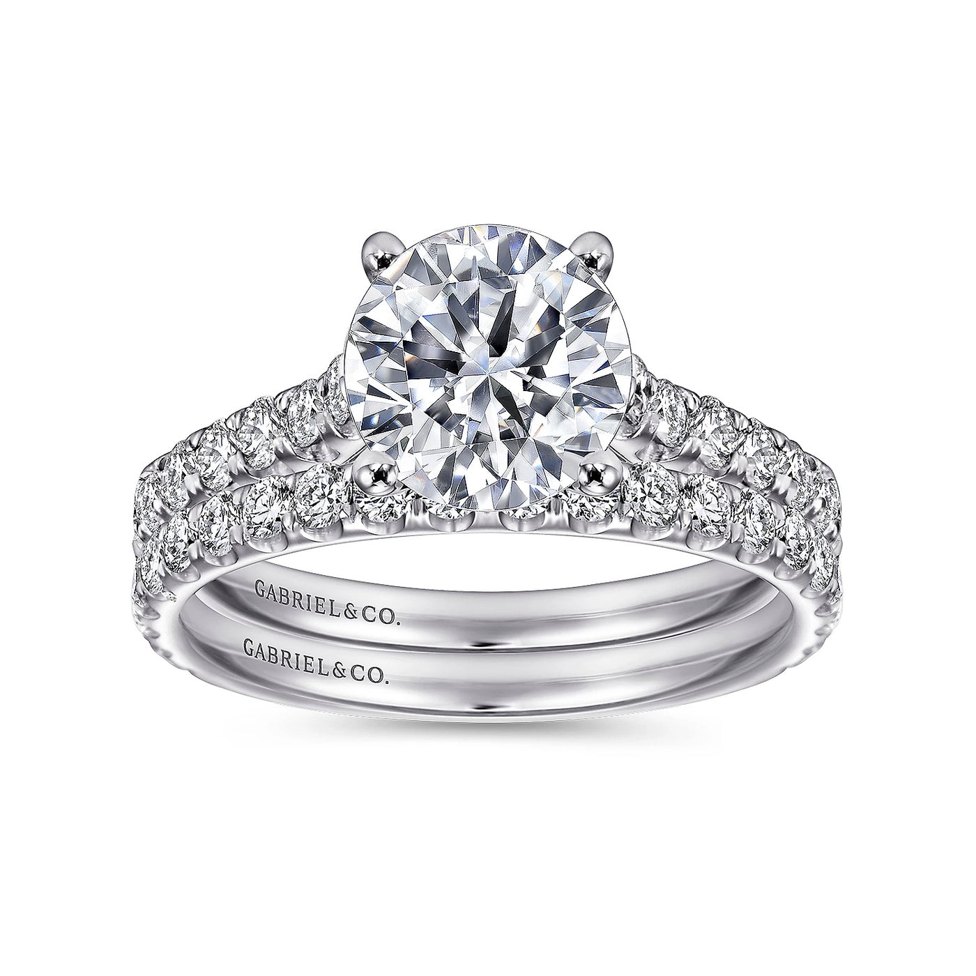 Gabriel & Co. 14k White Gold Solitaire Diamond Semi-Mount Engagement Ring – ER7016W44JJ.CSCZ