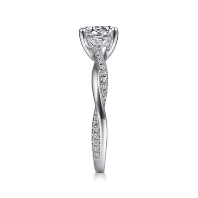 Gabriel & Co. 14k White Gold Cross Over Diamond Semi-Mount Engagement Ring – ER14922R4W44JJ.CSCZ