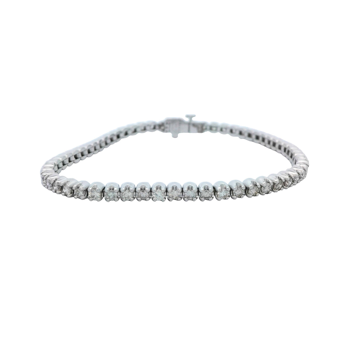 Heera Moti 14k White Gold Tennis Bracelet – BR5261-310