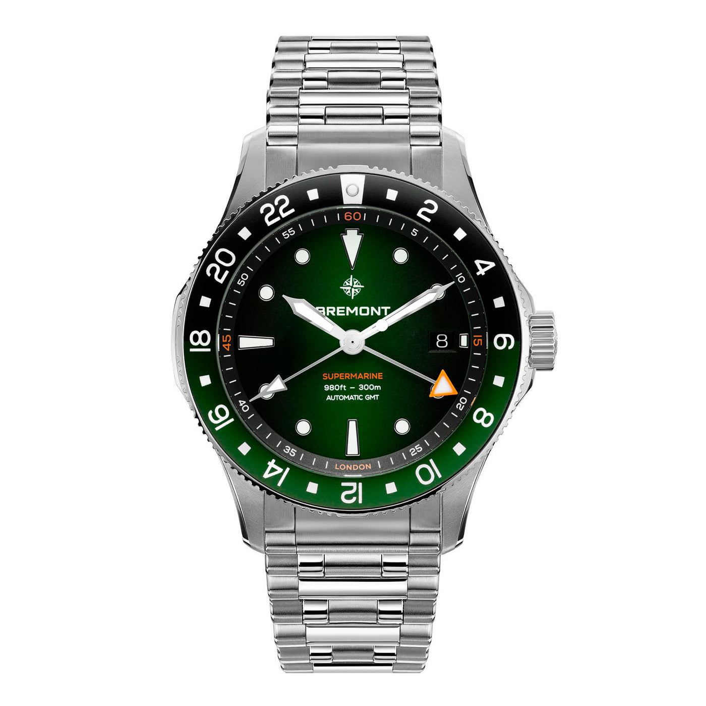 Bremont Supermarine 300m GMT 'Tundra' Green Automatic – SM40-GMT-SS-GNBK-B