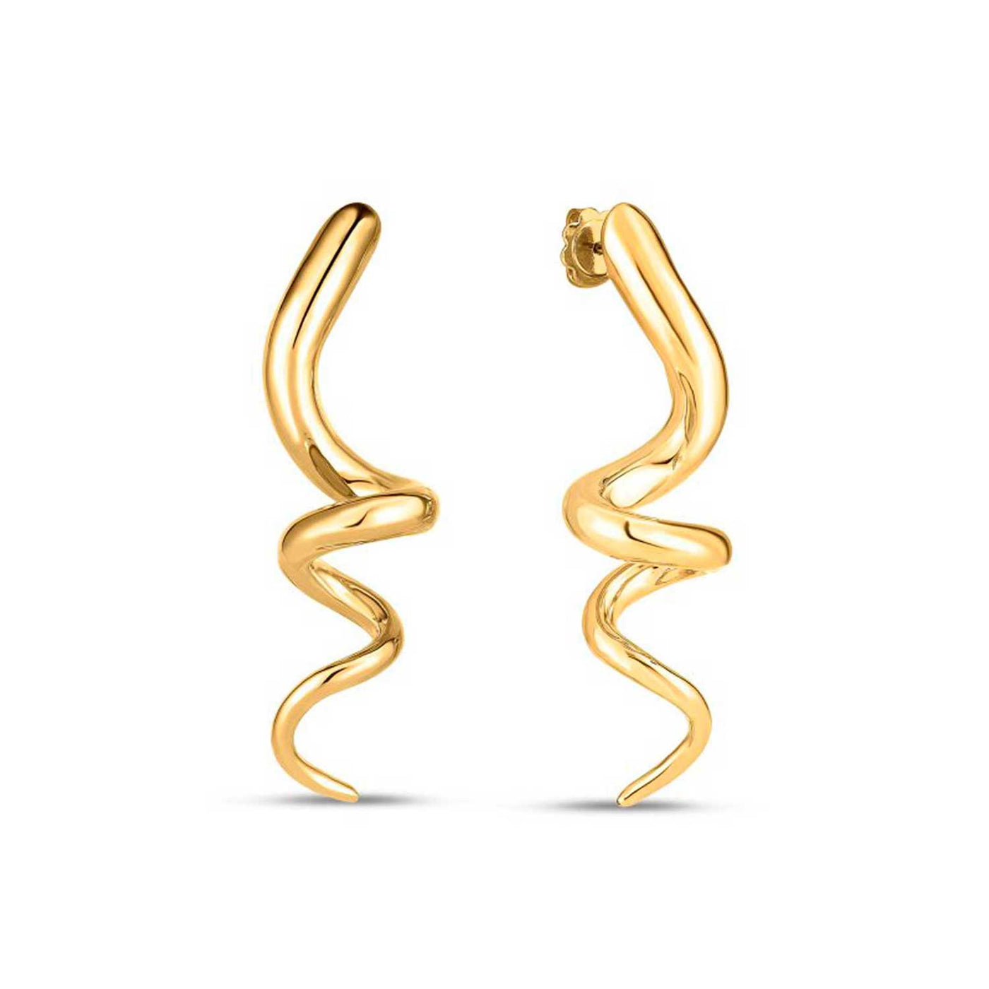 Roberto Coin 18k Yellow Gold Twisted Hoop Earrings – 6740664AYER0