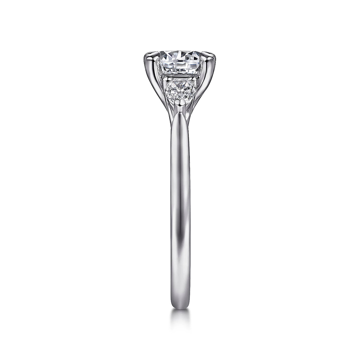 Gabriel & Co. 14k White Gold Three Stone Diamond Semi-Mount Engagement Ring – ER14794R4W44JJ.CSCZ
