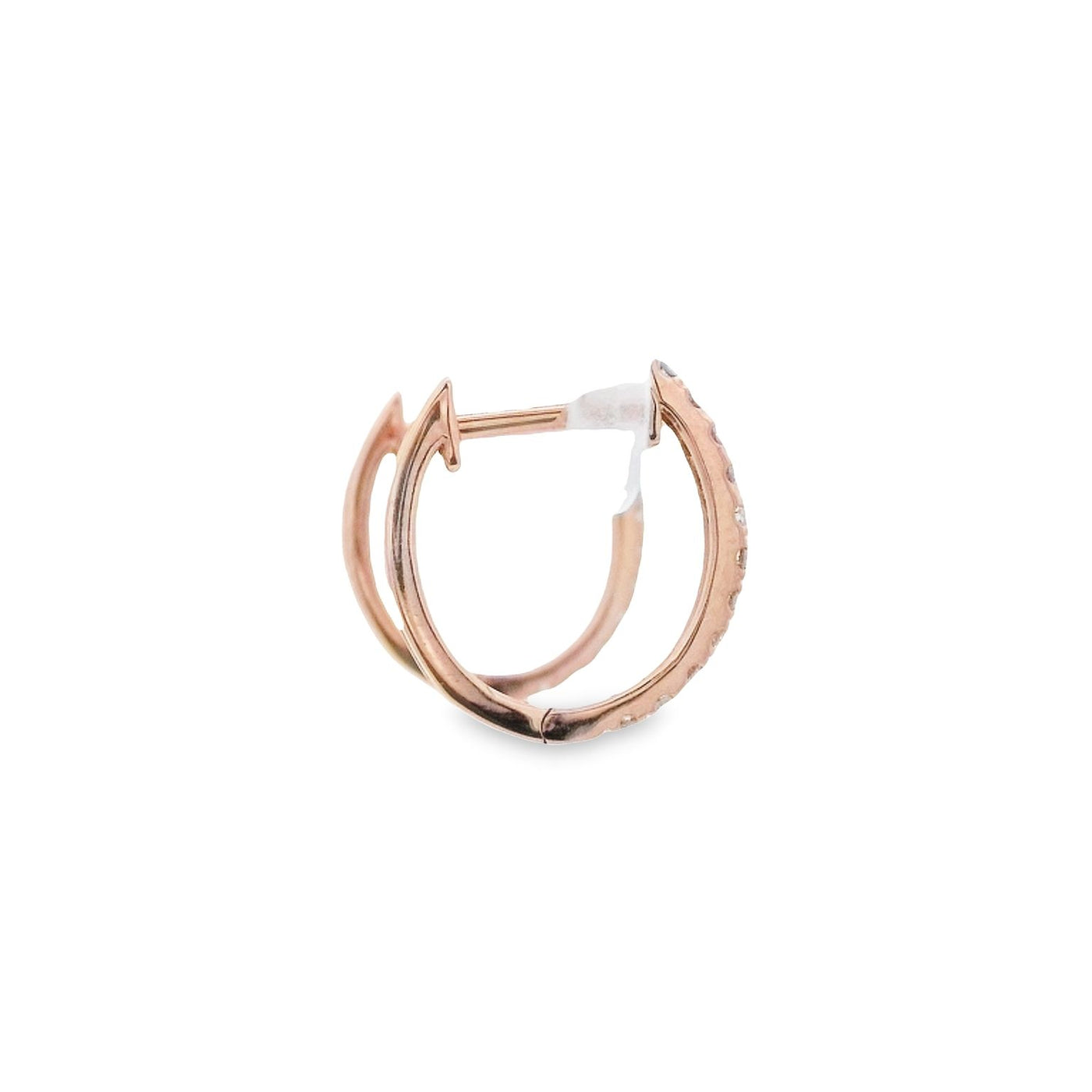 SANJ Jewellery18k Rose Gold Oval Diamond Hoop Earrings