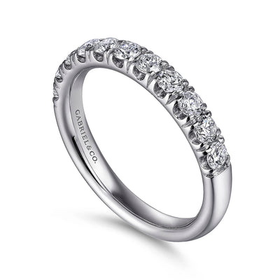 Gabriel & Co. 14k White Gold Straight Diamond Wedding Band – AN6073W44JJ