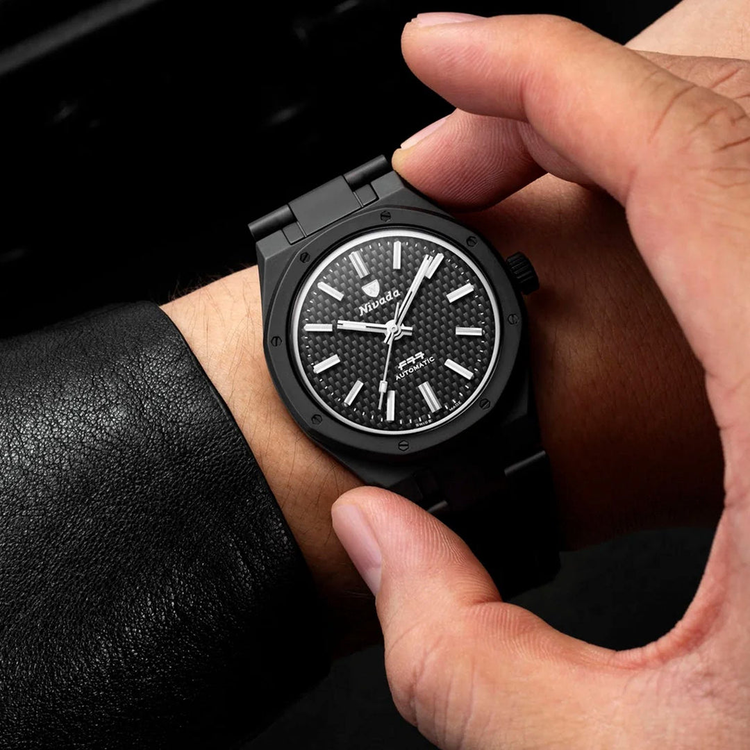 WINDANDSEA×NHD NHWDS-N-MAT / BLACK Nivada Grenchen F77 Black Ceramic Automatic – 68004A77 – Little
