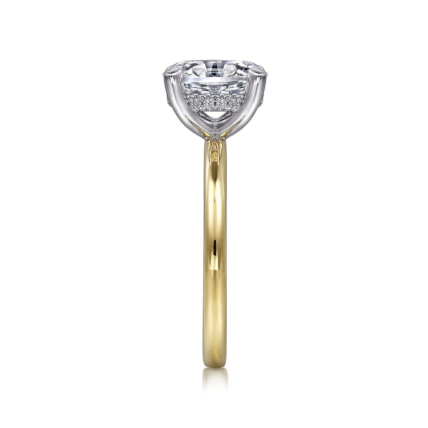 Gabriel & Co. 14k Yellow Gold Solitaire Diamond Semi-Mount Engagement Ring – ER15972O6M44JJ.CSCZ