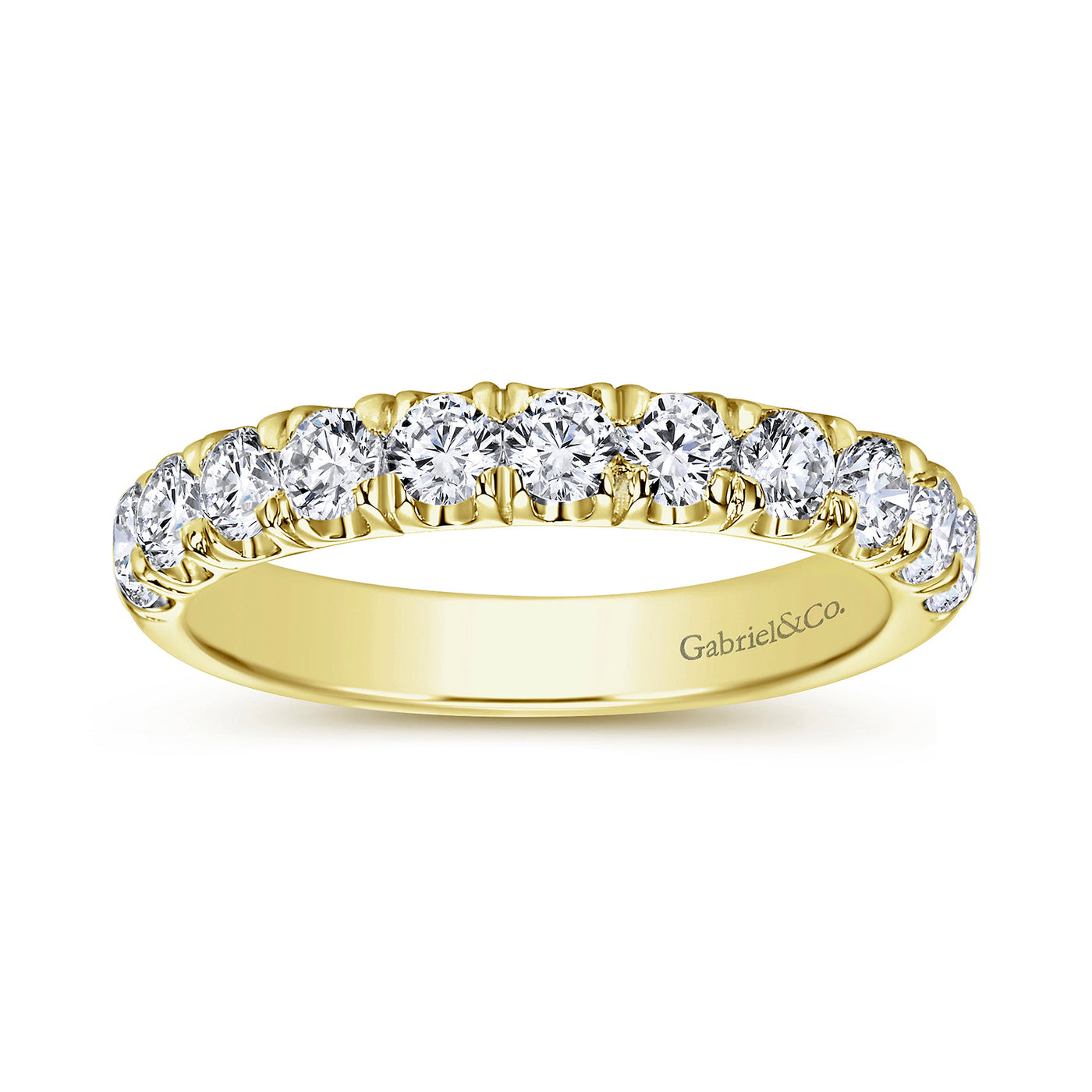Gabriel & Co. 14k Yellow Gold Straight Diamond Wedding Band – AN6074Y44JJ