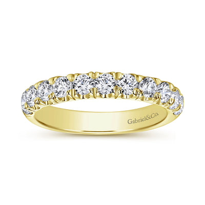 Gabriel & Co. 14k Yellow Gold Straight Diamond Wedding Band – AN6074Y44JJ