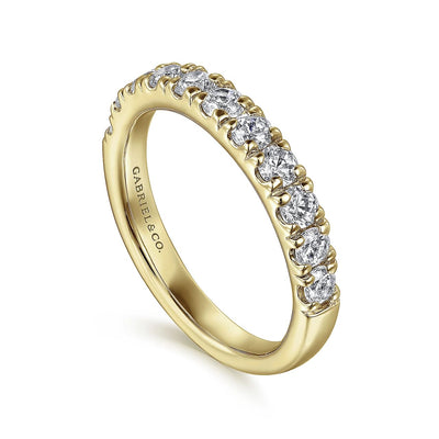 Gabriel & Co. 14k Yellow Gold Straight Diamond Wedding Band – AN12085Y44JJ