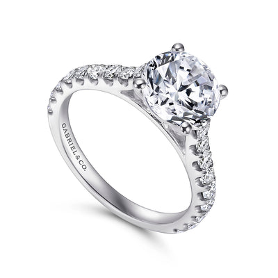 Gabriel & Co. 14k White Gold Solitaire Diamond Semi-Mount Engagement Ring – ER7016W44JJ.CSCZ