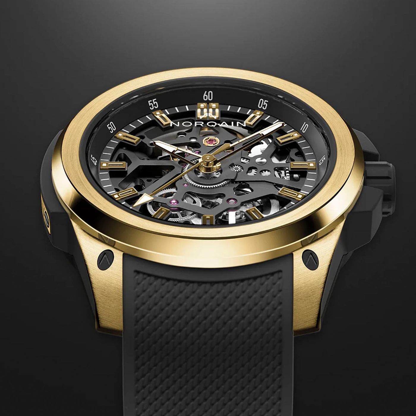 NORQAIN Wild One Skeleton Yellow Gold Limited Edition Automatic – N3001.07G06.B01.R01