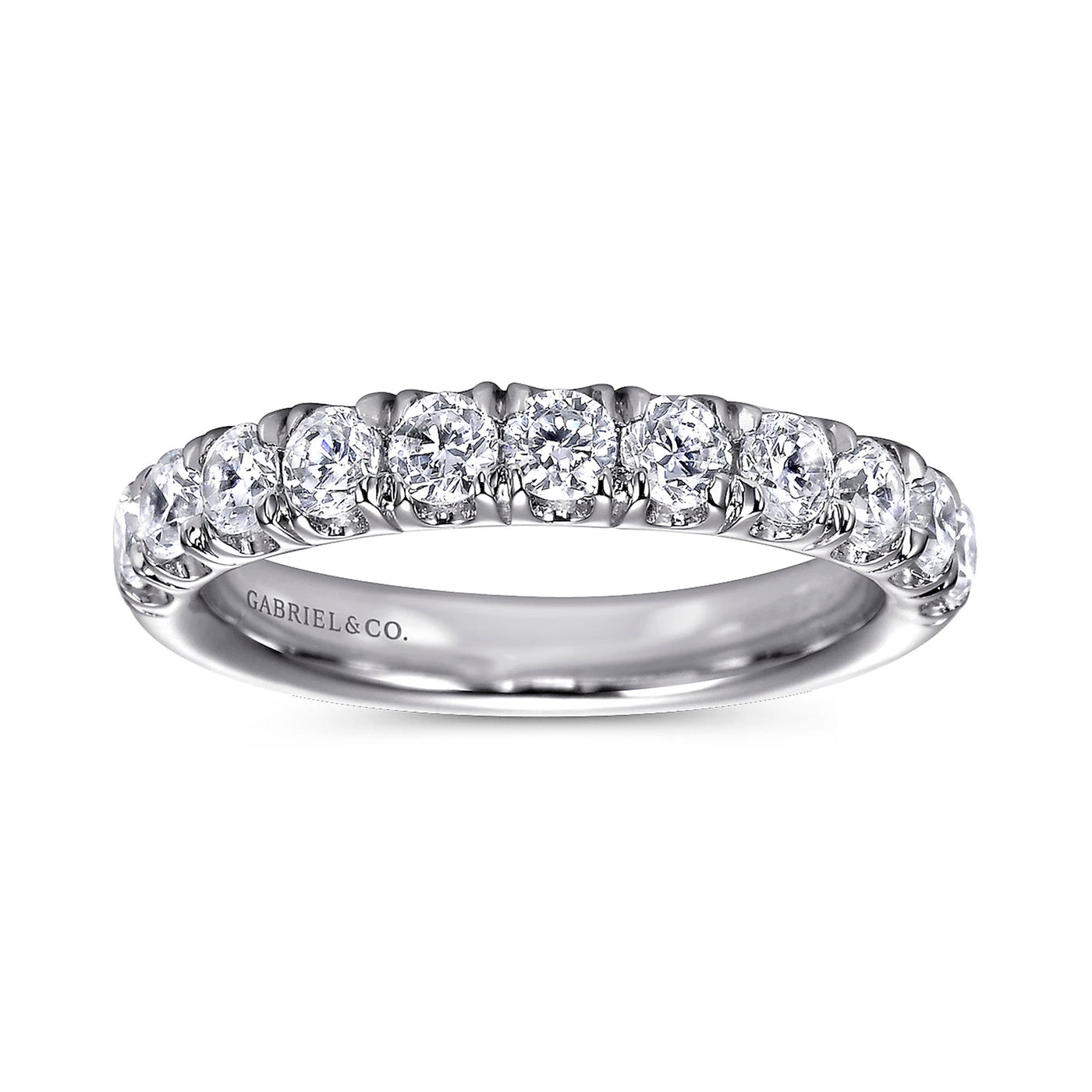 Gabriel & Co. 14k White Gold Straight Diamond Wedding Band – AN6074W44JJ