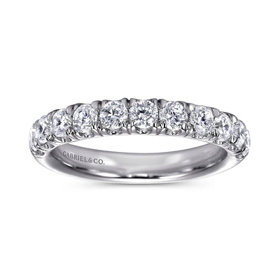 Gabriel & Co. 14k White Gold Straight Diamond Wedding Band – AN6074W44JJ