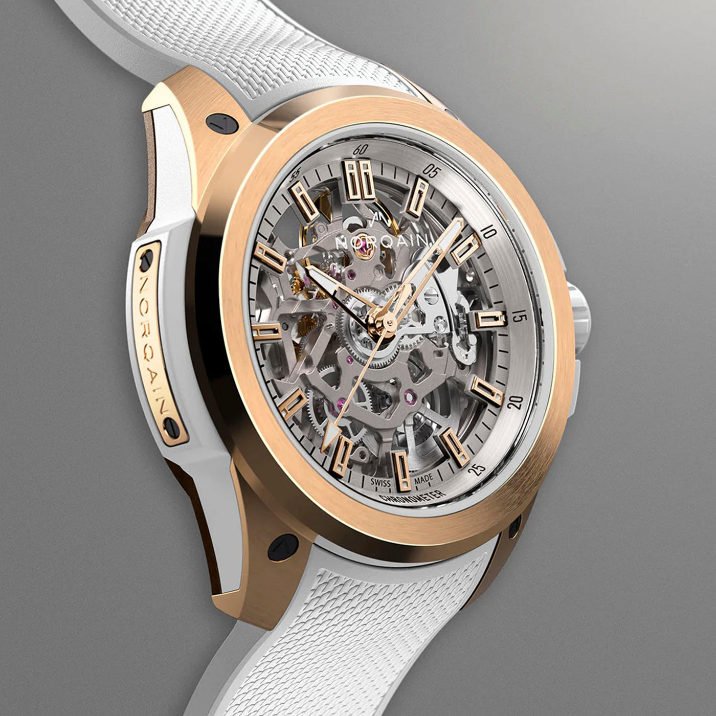 NORQAIN Wild One Skeleton Red Gold Limited Edition Automatic – N3001.07G01.W01.R01