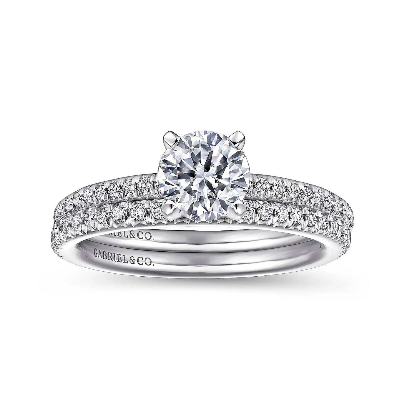Gabriel & Co. 14k White Gold Solitaire Diamond Semi-Mount Engagement Ring – ER4181W44JJ.CSCZ