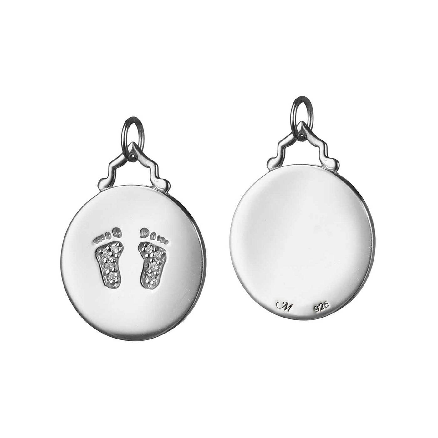 Monica Rich Kosann Sterling Silver Circle Pendant – CH-smallbabyfeet-SS