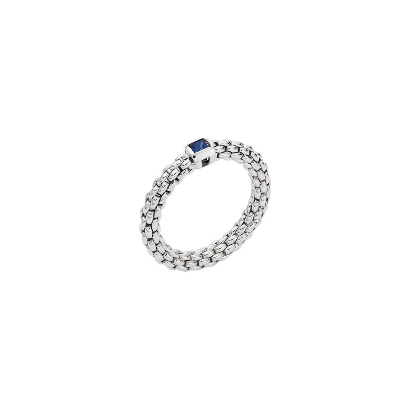 Fope 18k White Gold with Sapphire Souls Flex'It Fashion Ring – 09E08AX_B2_B_XBX_00M