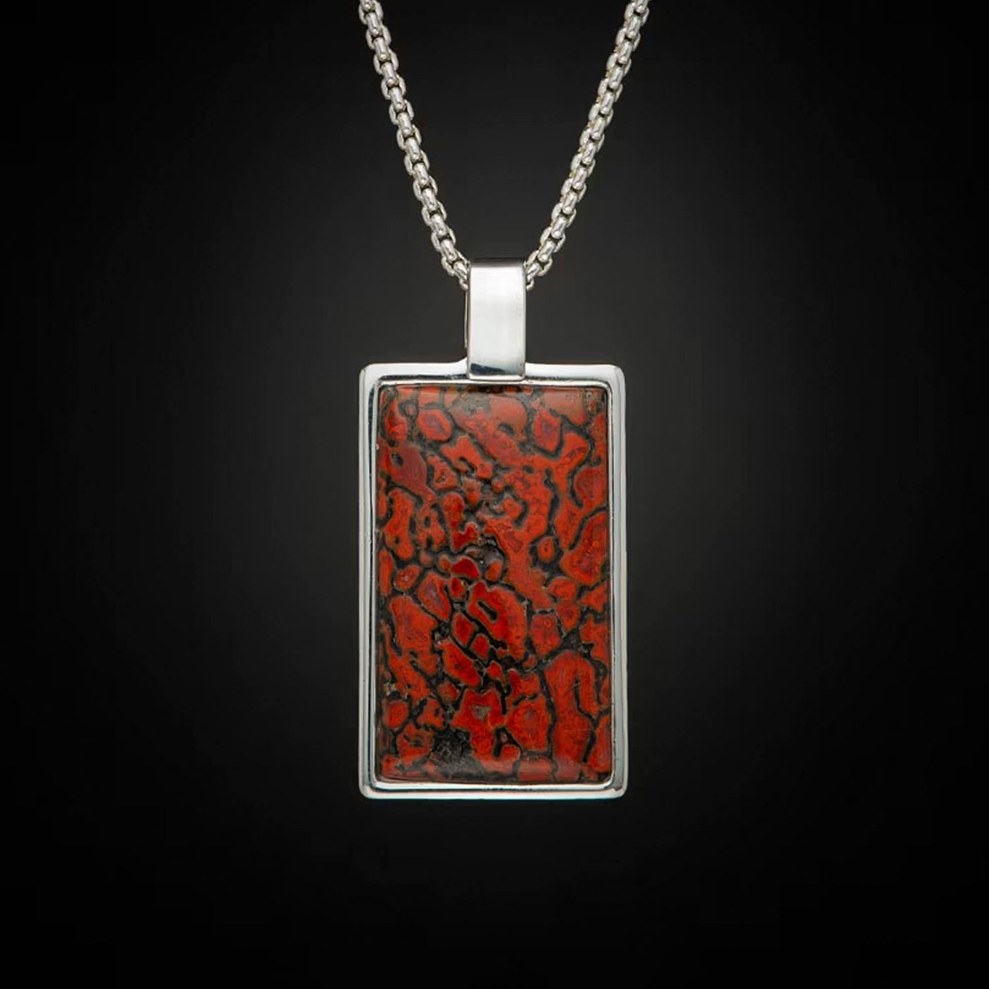 William Henry Dino Shift Sterling Silver Necklace – P44 DB RB-22