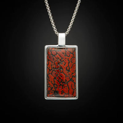 William Henry Dino Shift Sterling Silver Necklace – P44 DB RB-22