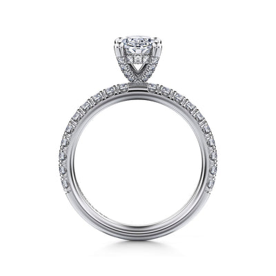 Gabriel & Co. 14k White Gold Hidden Halo Diamond Semi-Mount Engagement Ring – ER13904O6W44JJ.CSCZ