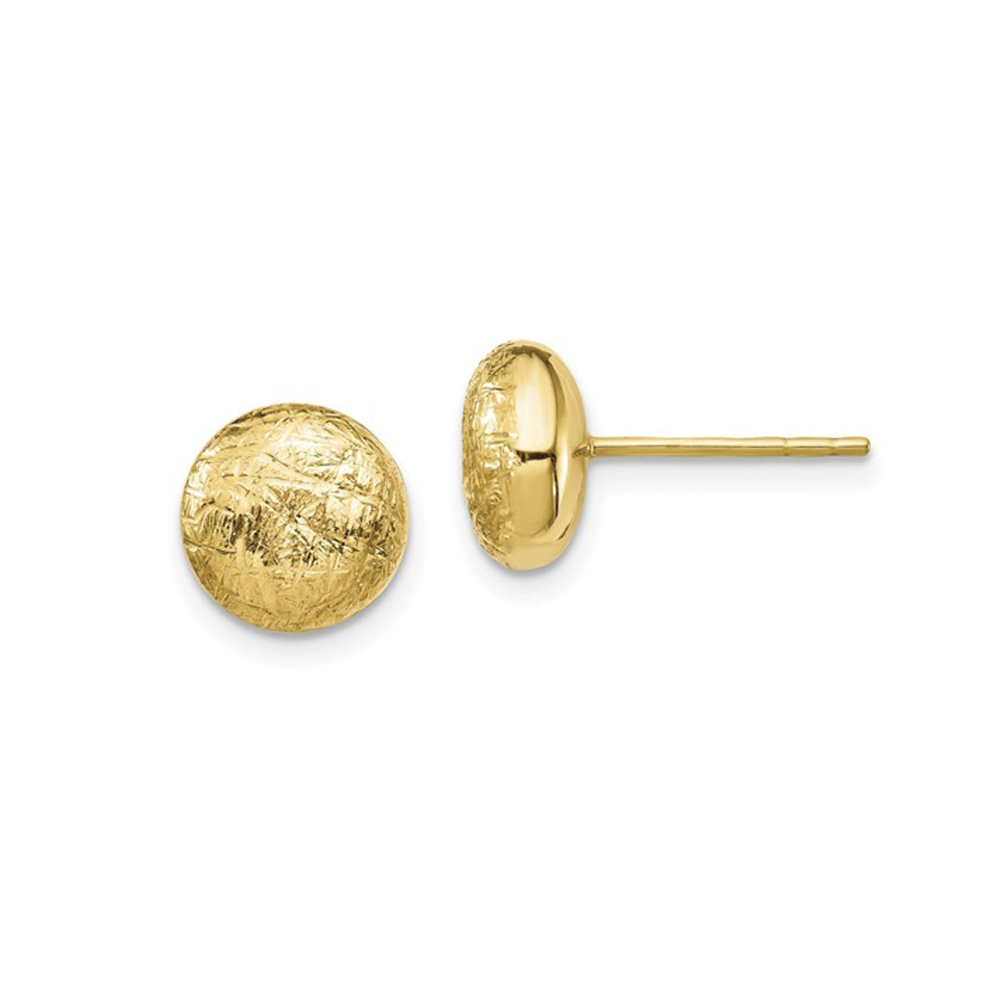 Quality Gold 14k Yellow Gold Button Earrings – TF1529