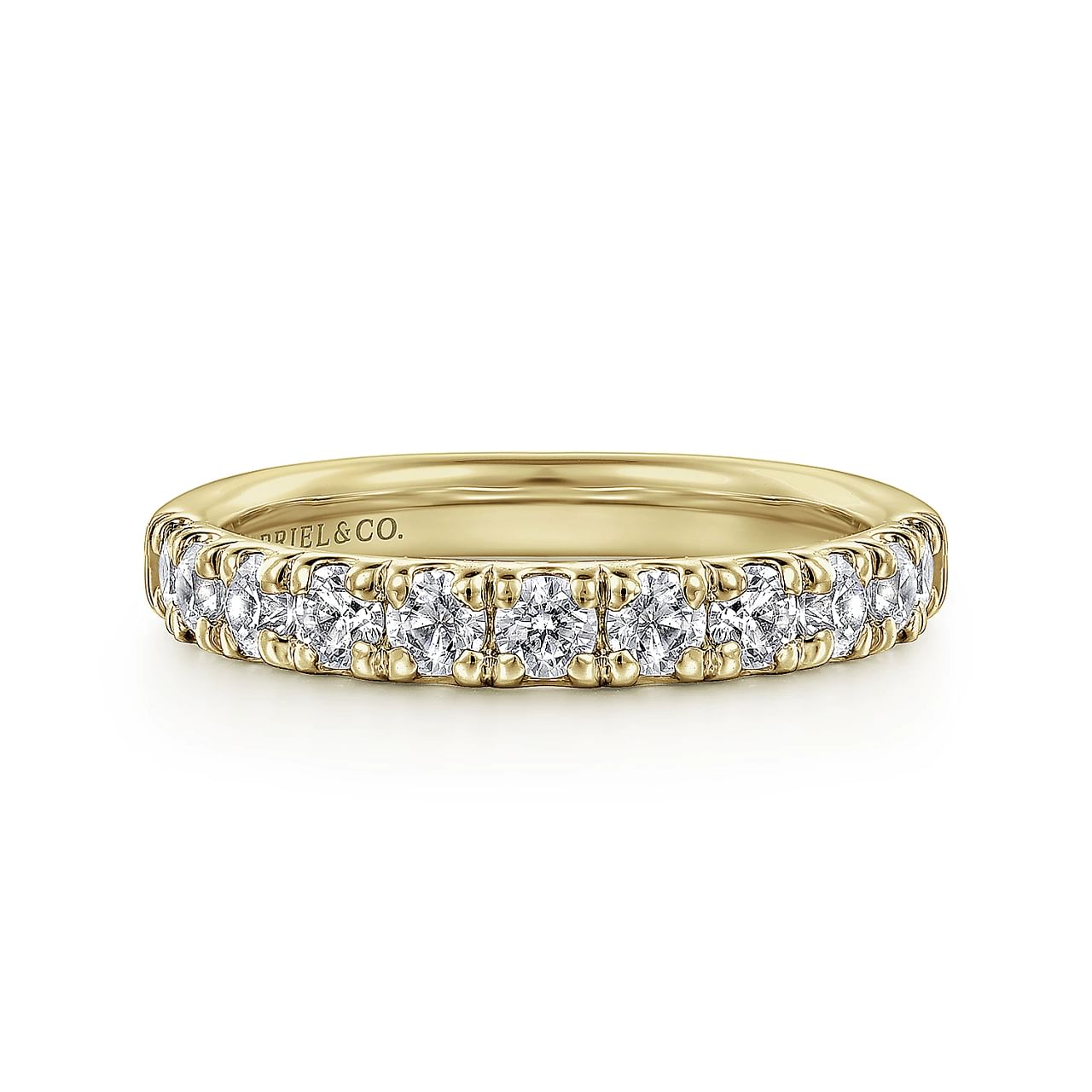 Gabriel & Co. 14k Yellow Gold Straight Diamond Wedding Band – AN12085Y44JJ