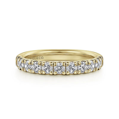 Gabriel & Co. 14k Yellow Gold Straight Diamond Wedding Band – AN12085Y44JJ