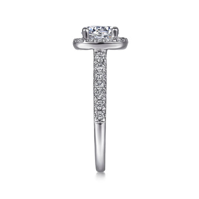 Gabriel & Co. 14k White Gold Round Halo Diamond Semi-Mount Engagement Ring – ER6872W44JJ.CSCZ