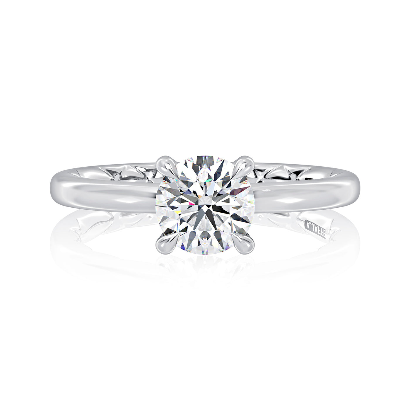 A.Jaffe 14k White Gold Solitaire Gold Semi-Mount Ring – MEC1403BQ/100