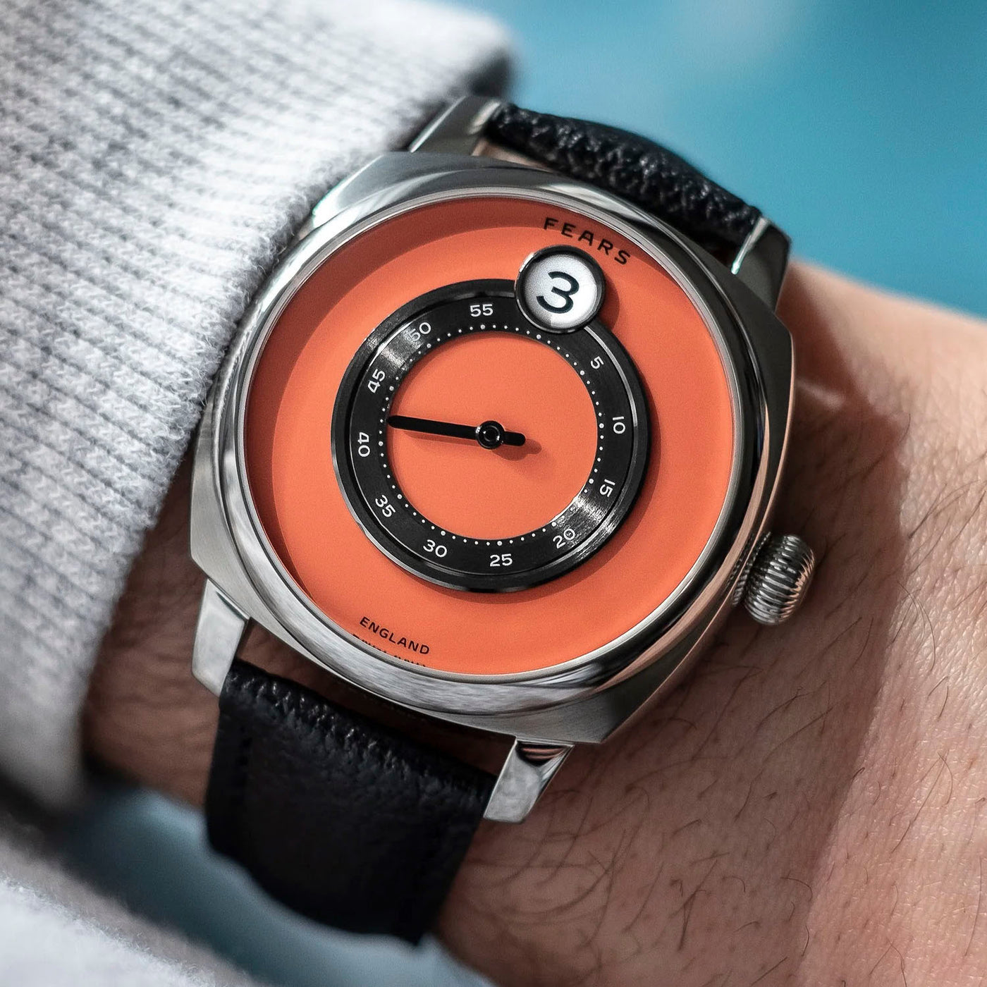 Fears Brunswick 40.5 Jump Hour Coral Lacquer Automatic – BS240.500A-Coral