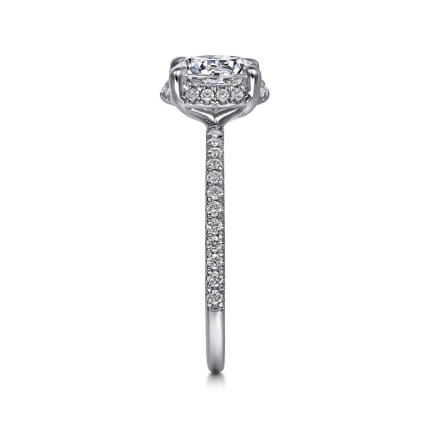 Gabriel & Co. 14k White Gold Hidden Halo Diamond Semi-Mount Engagement Ring – ER14719R6W44JJ.CSCZ