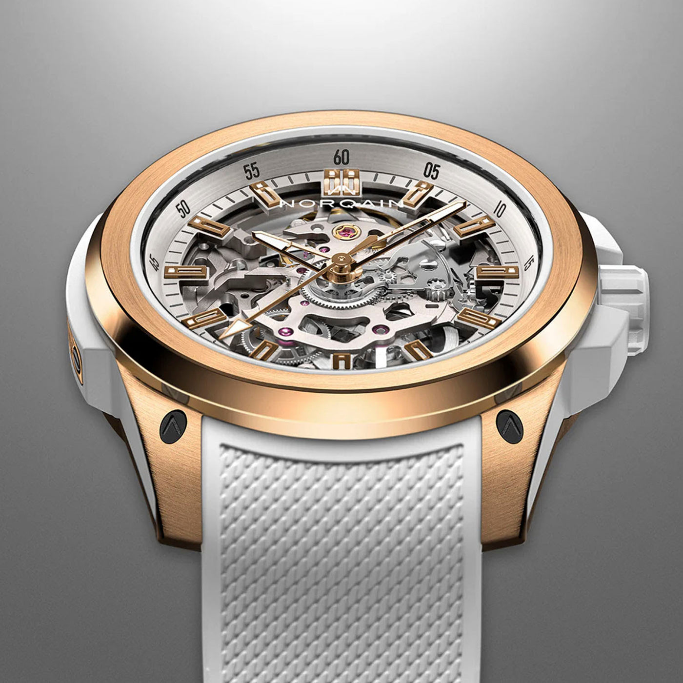 NORQAIN Wild One Skeleton Red Gold Limited Edition Automatic – N3001.07G01.W01.R01
