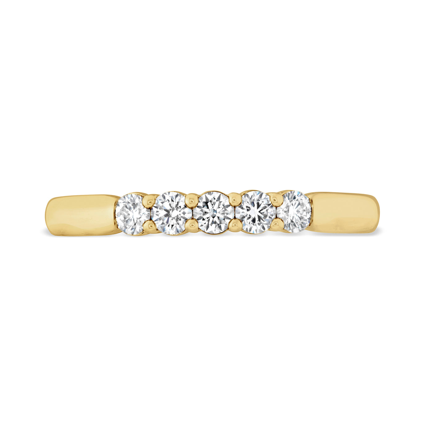 Hearts on Fire 18k Yellow Gold Five Stone Diamond Wedding Band – HBASIG500508Y-C