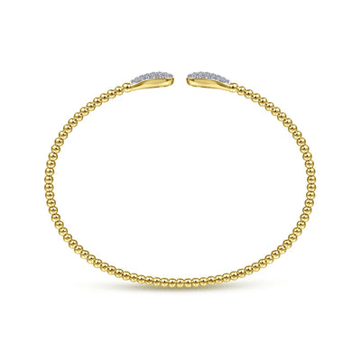 Gabriel & Co. 14k Yellow Gold Flexible Diamond Bangle Bracelet with Teardrop – BG4230-62Y45JJ