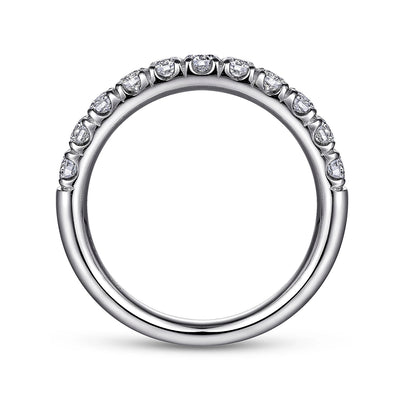 Gabriel & Co. 14k White Gold Straight Diamond Wedding Band – AN6073W44JJ