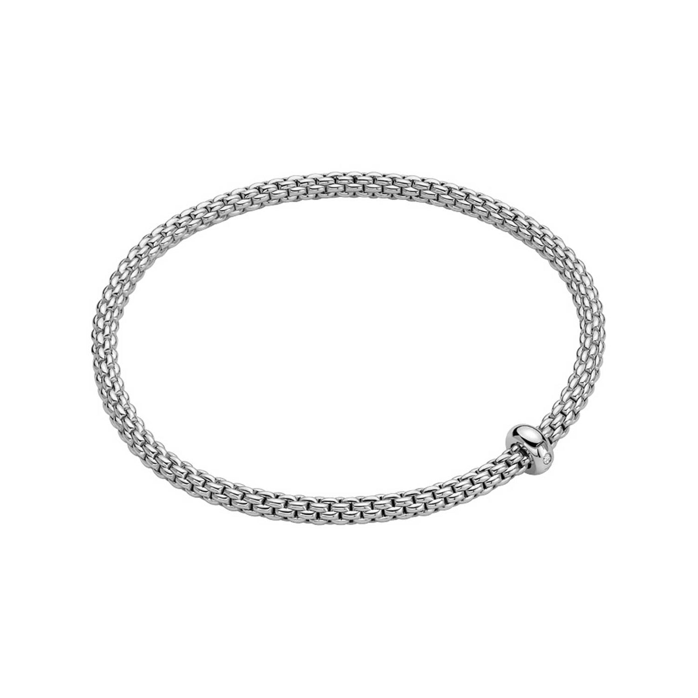 Fope 18k White Gold Flex'It Stretch Bracelet – 01M08BX_BB_B_XBX_00M